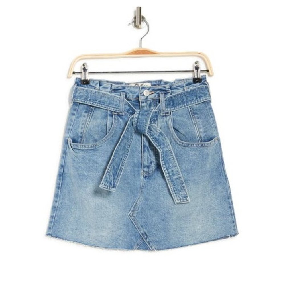 Free People East of Eden Denim Mini Skirt - 27 (4) - Picture 4 of 8